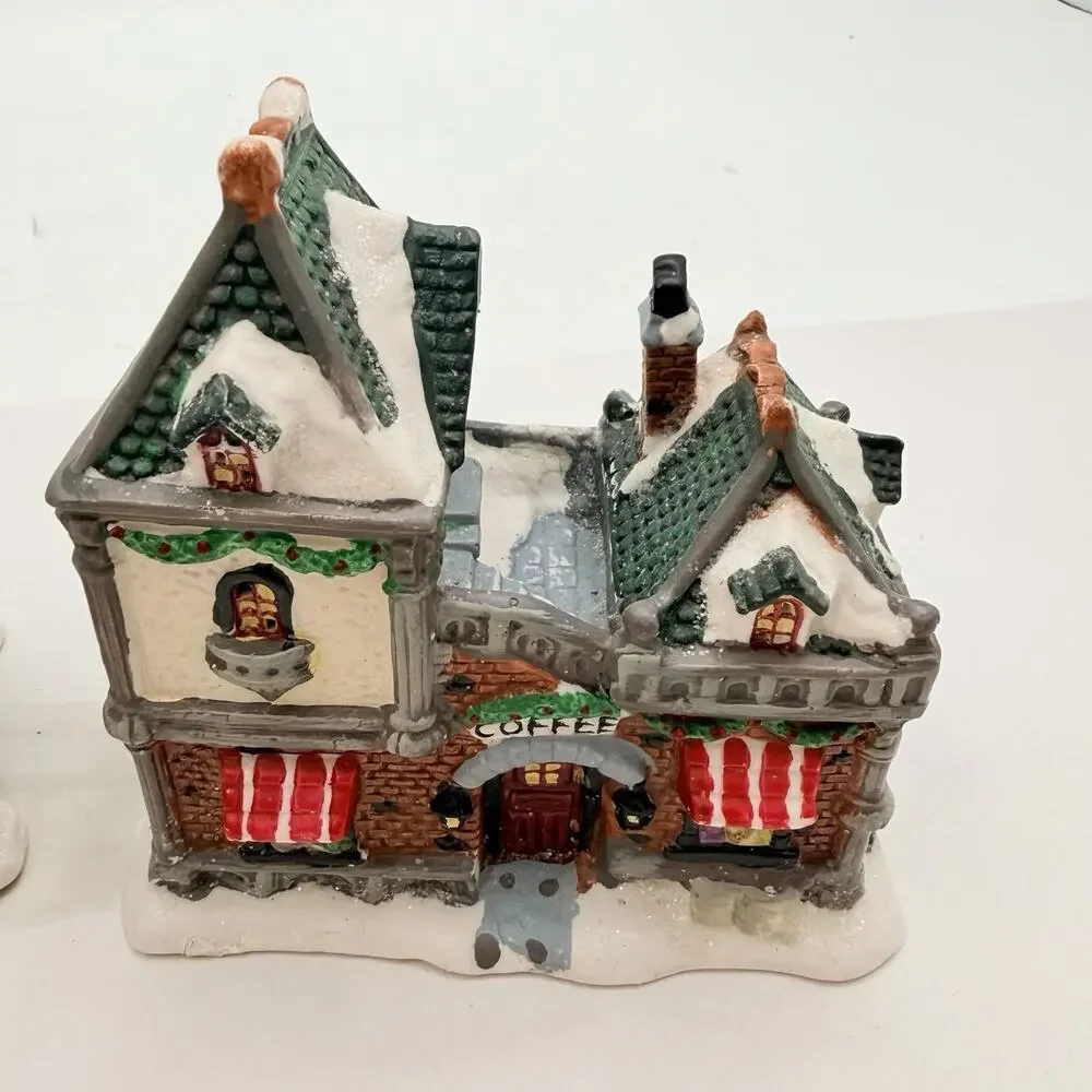 Vintage 2005 Windham Heights Bank City Hall Coffee House Village Christmas Decor